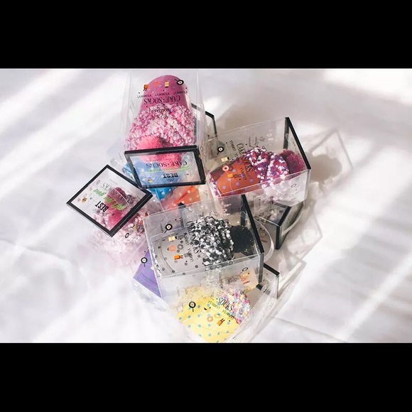 Cupcake socks raspberry yellow color women winter socks pink box set - Picture 9 of 9